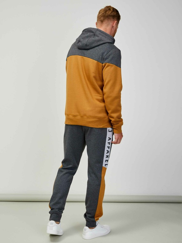 Sam 73 Sivo-smeđa muška majica s kapuljačom SAM 73 Eldos