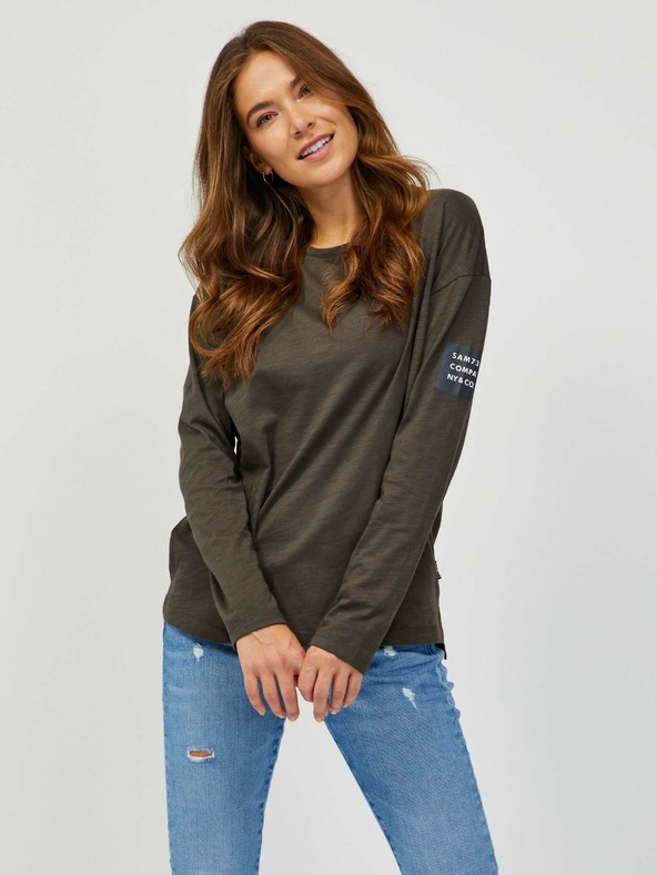 Sam 73 Sam 73 Ariasa ženska kaki majica dugih rukava