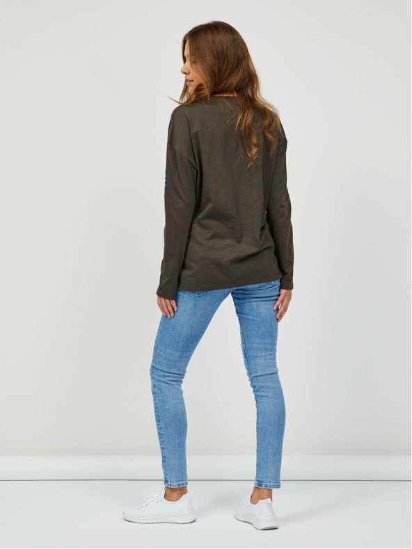 Sam 73 Sam 73 Ariasa ženska kaki majica dugih rukava