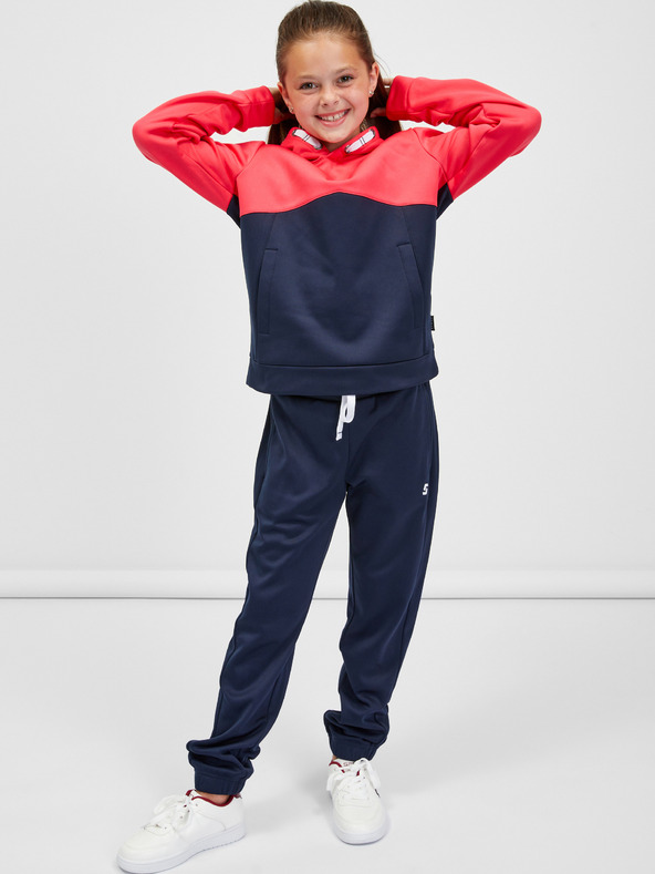 Sam 73 Plavo-ružičasta majica za djevojčice s kapuljačom SAM 73 Gersemi