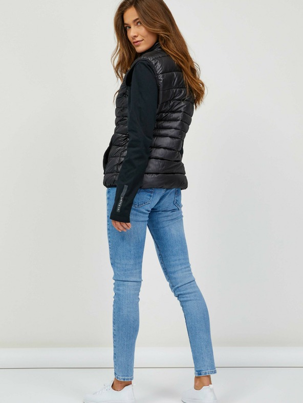 Sam 73 Crni ženski prošiveni prsluk SAM 73 Farai