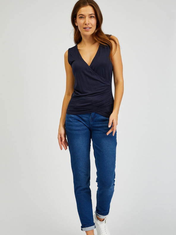 Sam 73 Tamnoplava ženska osnovna majica bez rukava SAM73 Lupus