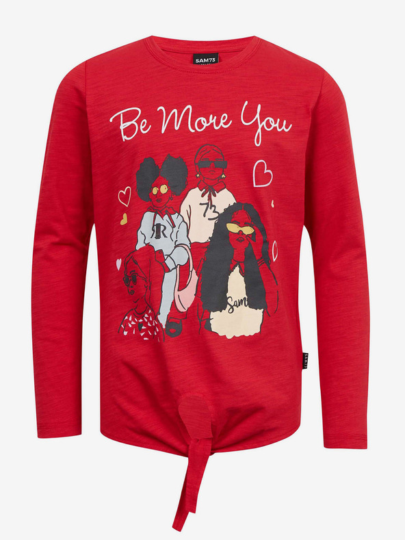 Sam 73 Crvena majica dugih rukava za djevojčice SAM 73 Vadania