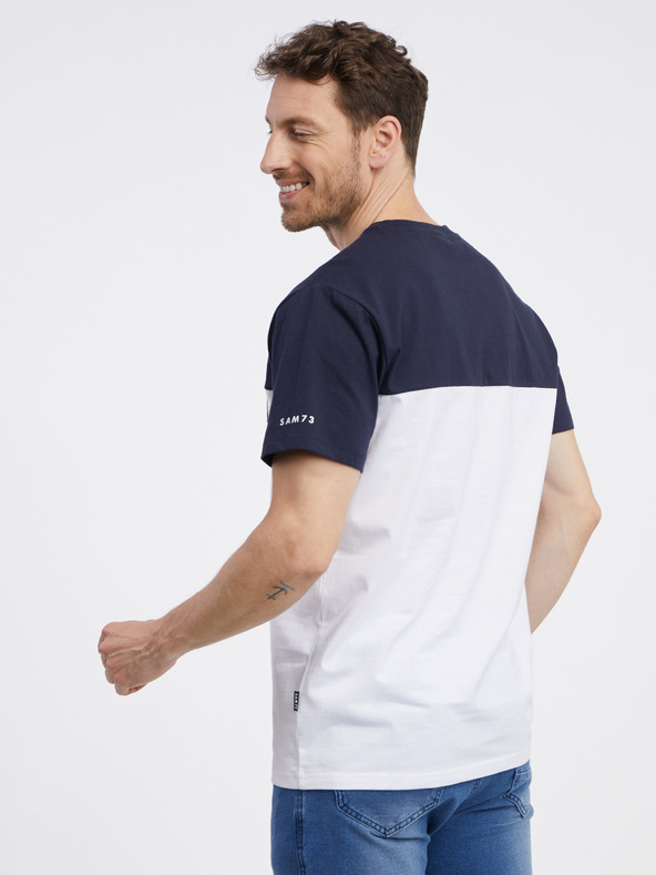 Sam 73 Plavo-bijela muška majica kratkih rukava SAM 73 Sirius