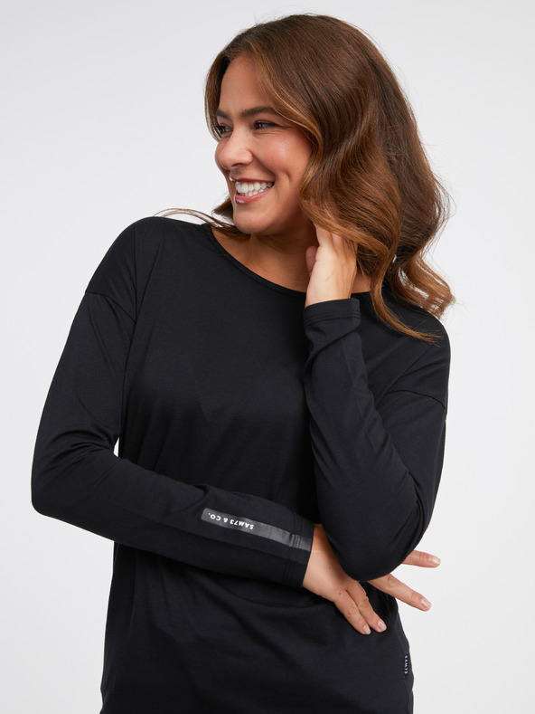 Sam 73 Ženska crna majica dugih rukava SAM 73 Patty