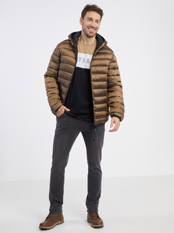 Sam 73 Smeđa muška prošivena jakna SAM 73 Spider