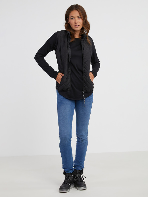 Sam 73 Crni ženski prošiveni prsluk SAM 73 Pictor