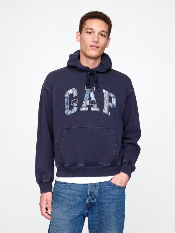 GAP Oversize majica Patchwork Logo Americana GAP