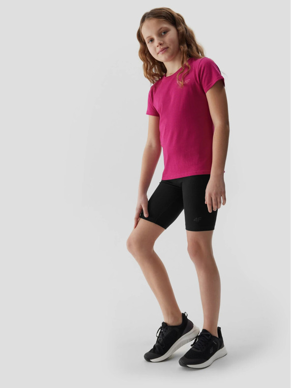 4F Glatka majica za djevojčice 4F - roza