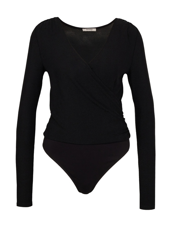 Orsay Crni ženski bodi s dugim rukavima ORSAY