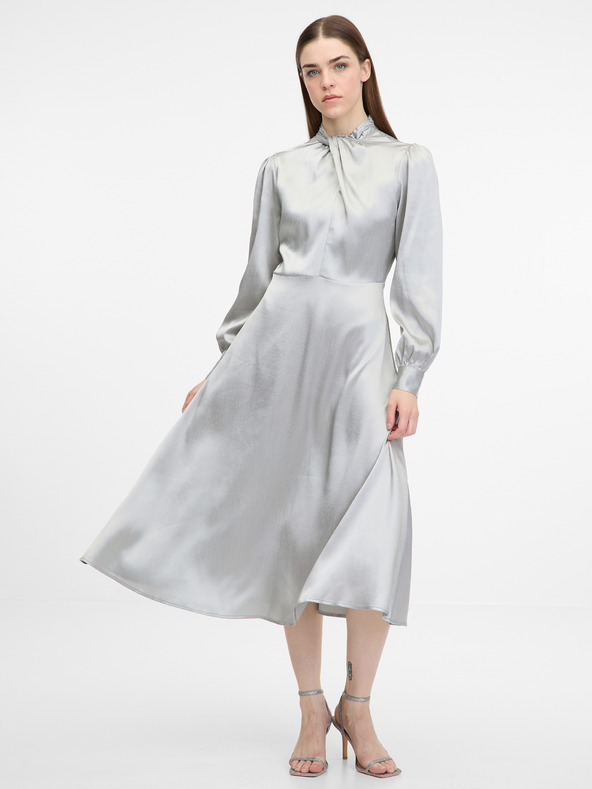 Orsay Srebrna ženska midi haljina ORSAY