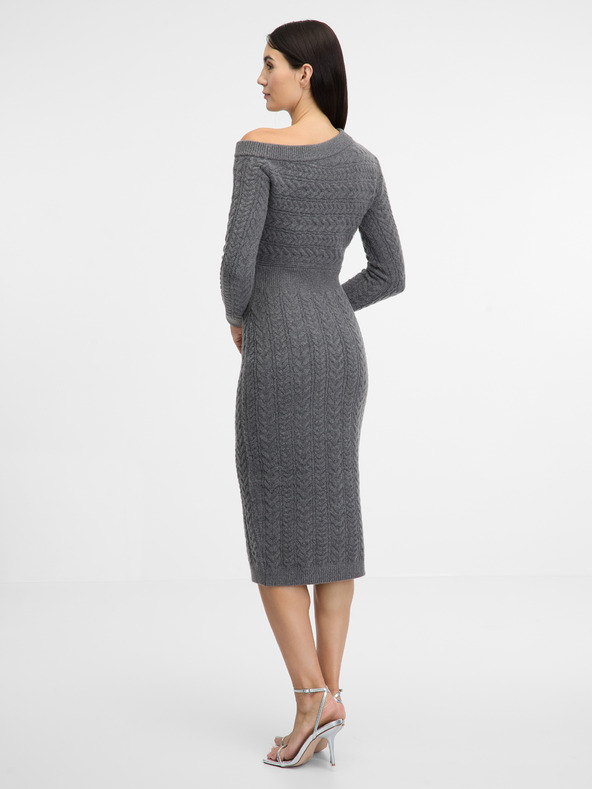 Orsay Siva ženska midi haljina s plaštom ORSAY