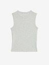 Marks & Spencer Visoka pamučna rebrasta majica Marks & Spencer siva