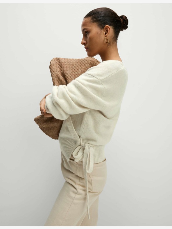 Marks & Spencer Široki kardigan s V-izrezom Marks & Spencer bež boje