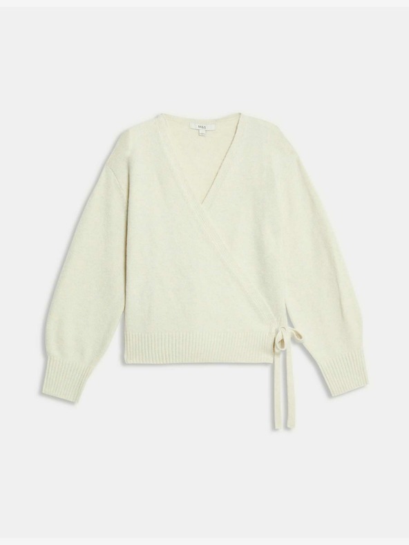 Marks & Spencer Široki kardigan s V-izrezom Marks & Spencer bež boje