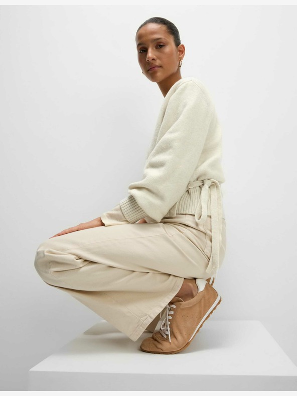 Marks & Spencer Široki kardigan s V-izrezom Marks & Spencer bež boje