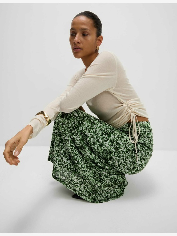 Marks & Spencer Midi suknja od žerseja A kroja sa zelenim printom Marks & Spencer