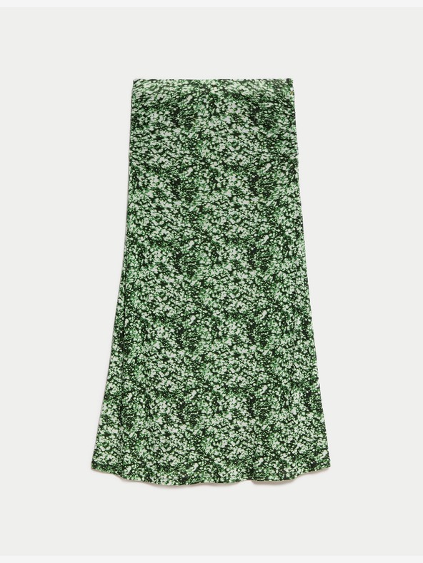 Marks & Spencer Midi suknja od žerseja A kroja sa zelenim printom Marks & Spencer