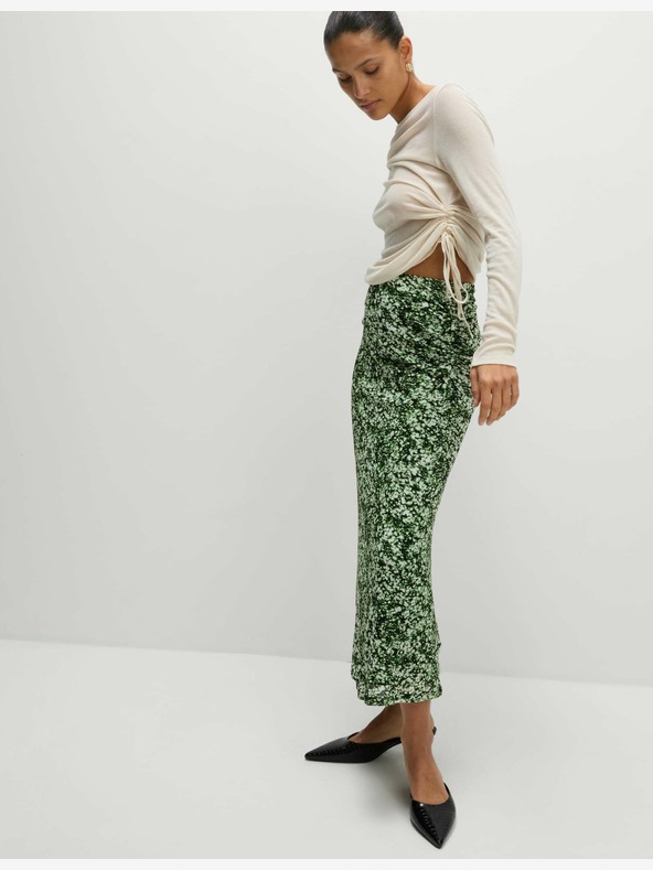 Marks & Spencer Midi suknja od žerseja A kroja sa zelenim printom Marks & Spencer