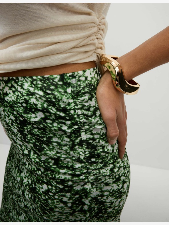 Marks & Spencer Midi suknja od žerseja A kroja sa zelenim printom Marks & Spencer