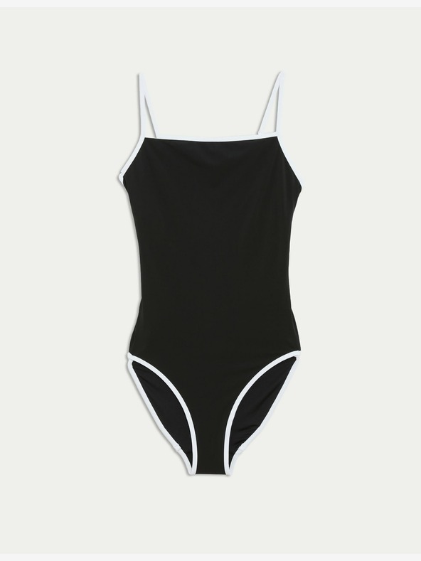 Marks & Spencer Kupaći kostim s kontrastnim obrubom i četvrtastim izrezom Marks & Spencer crni