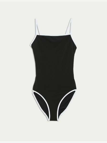 Marks & Spencer Kupaći kostim s kontrastnim obrubom i četvrtastim izrezom Marks & Spencer crni