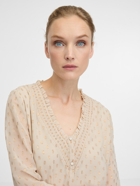 Orsay Bež ženska bluza s dugim rukavima ORSAY