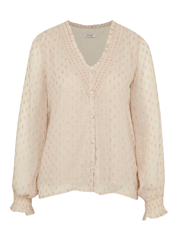 Orsay Bež ženska bluza s dugim rukavima ORSAY