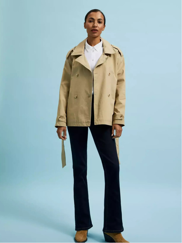 Moodo Moodo bež ženski kratki baloner