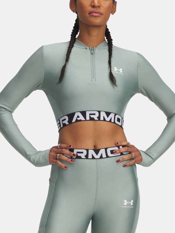 Under Armour Ženska majica kratkih rukava Under Armour HeatGear Rib 1/4 Zip LS