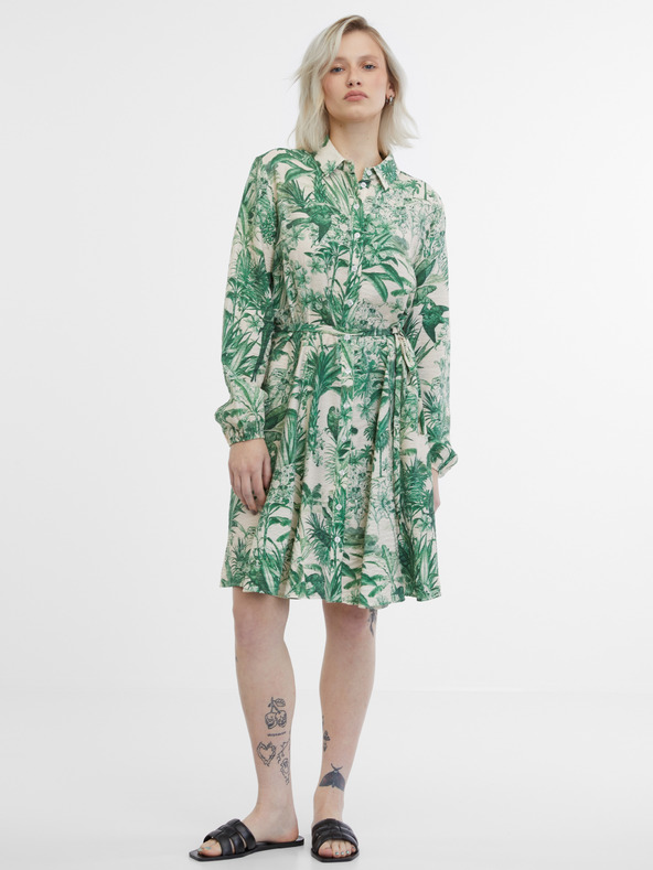 Orsay Zeleno-bež ženska košulja haljina ORSAY