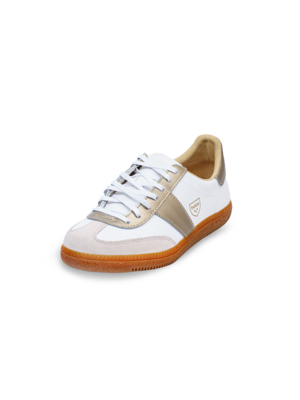 Vasky Muške kožne tenisice / čizme bijelo-zlatne Botas Iconic All Stars 62