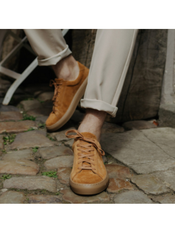 Vasky Ženske kožne tenisice / čizme Vasky Glory Camel