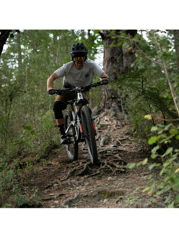 Horsefeathers Biciklistička majica Quantum - srebrna breza/crna KONJSKA PERJA