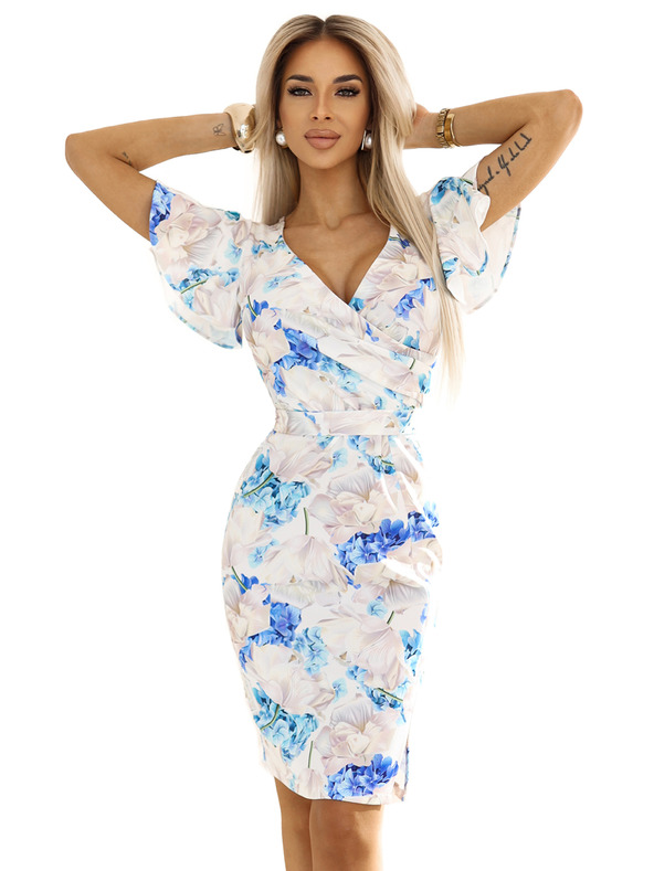 numoco Haljina s širokim izrezom, rukavima i Numoco remenom