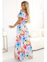 numoco Duga ljetna haljina s remenom - šareni cvjetni uzorak Numoco