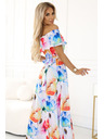 numoco Duga ljetna haljina s remenom - šareni cvjetni uzorak Numoco