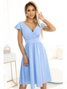 numoco Haljina s dekolteom i kratkim rukavima - svijetloplava Numoco