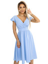 numoco Haljina s dekolteom i kratkim rukavima - svijetloplava Numoco