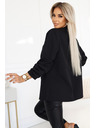 numoco Ženska klasična jakna sa nabranim rukavima - crna
