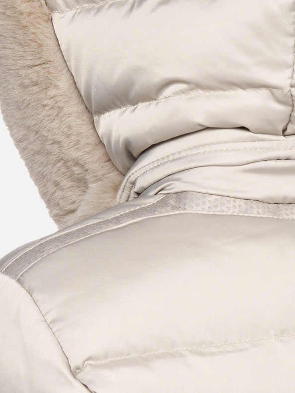 Geox Bež bunda za žene s prošivenim Geox Bettanie