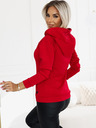 numoco Udobna topla majica s kapuljačom i džepovima - crvena Numoco