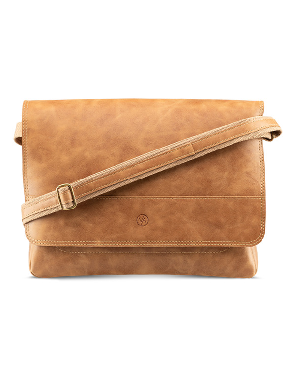 Vasky Kožna torba svijetlo smeđa VASKY