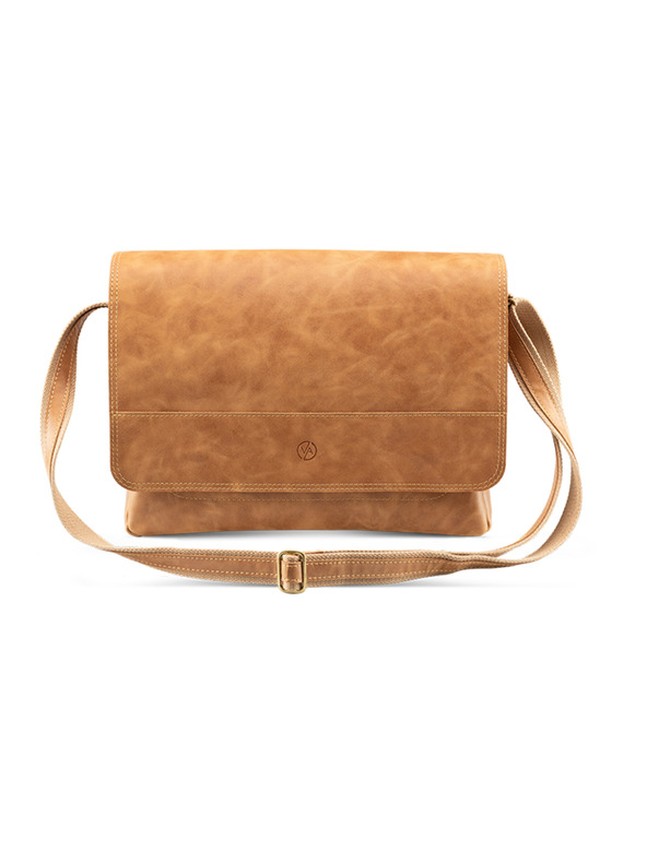 Vasky Kožna torba svijetlo smeđa VASKY