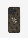 Guess Stražnja maska ​​Guess PU 4G s metalnim logotipom za iPhone 16 Pro Max smeđa