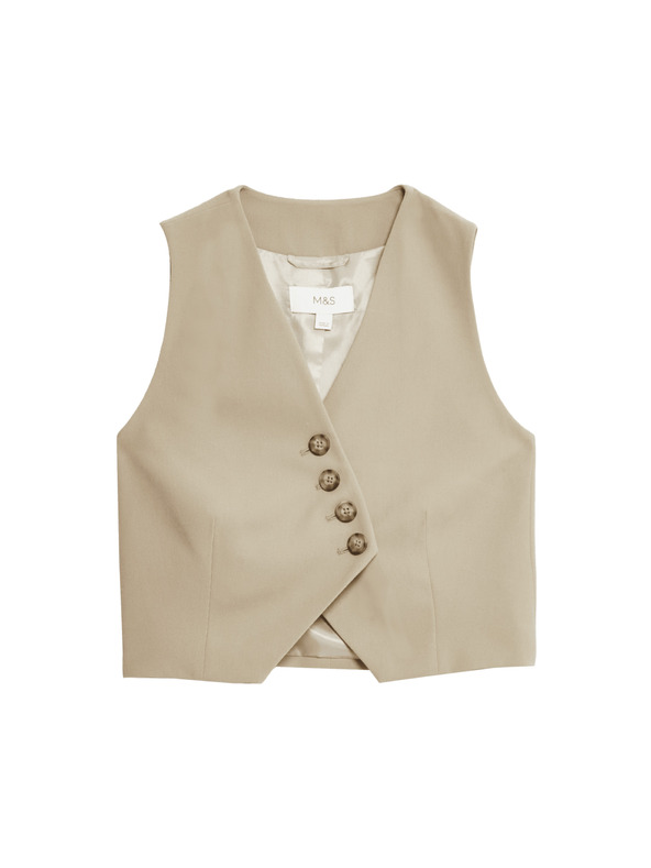 Marks & Spencer Marks & Spencer asimetrični prsluk u bež boji