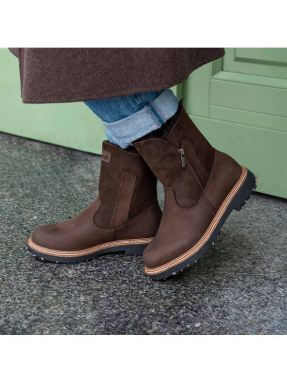 Vasky Kožne ženske gležnjače smeđe Vasky Olivia