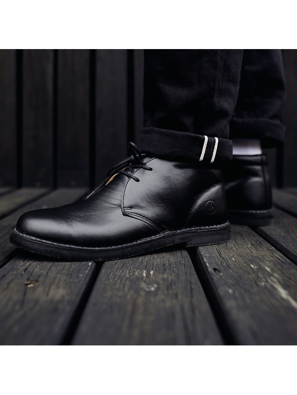 Vasky Ženske kožne gležnjače crne - čizme proljeće/jesen, obuća Vasky Desert