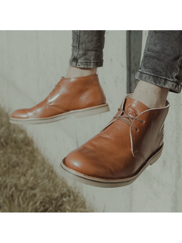 Vasky Ženske kožne gležnjače smeđe - proljeće/jesen čizme, cipele Vasky Desert Cognac