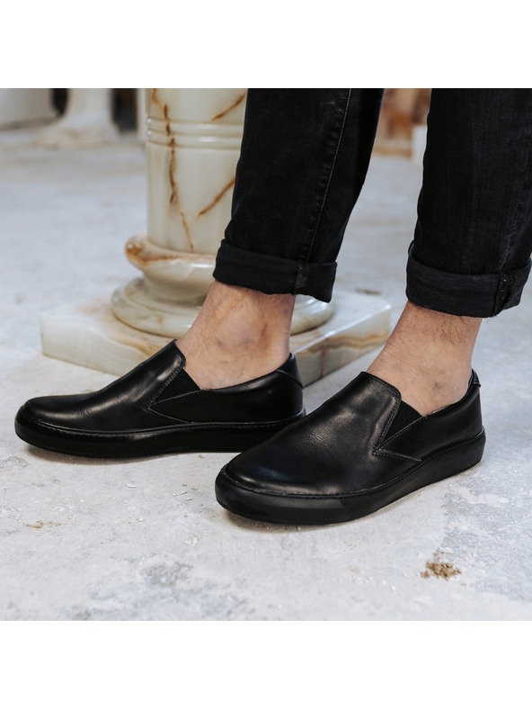 Vasky Ženski kožni slip on black - VASKY cipele za proljeće/jesen